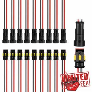Car Waterproof Electrical Connector 20 Pcs 2 Pin Car Wire Connector