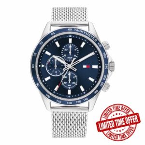 Tommy Hilfiger Analog Watch for Men with Navy Blue Dial