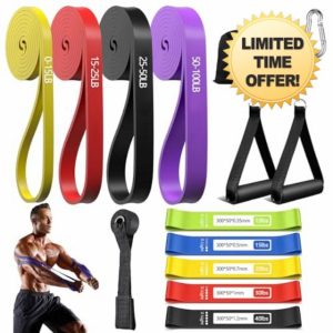 15 Pack Resistance Bands Set for Men Women - Exercise Bands with Different Resistance Levels Pull up Bands for Home Gym Strength Training Fitness Pilates Yoga Stretch Toning Workout bands