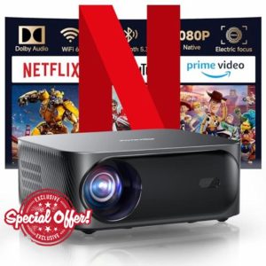 【Netflix official & Dolby Audio】Smart projector
