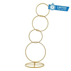 MagiDeal Removable Arch Backdrop Stand Metal Wedding Arch Frame Garland Frame Flower Arch Frame Aisle Decor Flower Arch Stand 4 Tiers Round Hoop Backdrop Stand for Wedding Party Decorations