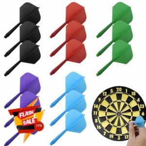 SCROLIEY 15 Pcs Intergrated Dart Flight and Shaft System