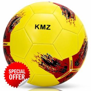 KMZ Kids Football Ball Size 5 - Small and Lightweight - Ideal Football Gifts for Boys - Soft Indoor&Outdoor Soccer Ball for Kids Training