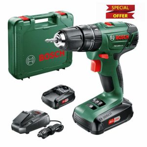 Bosch Home and Garden Cordless Combi Drill PSB 1800 LI-2 (2 batteries