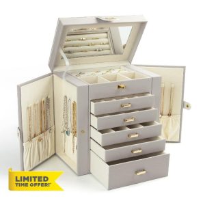 KAMIER 6-Tier Jewelry Box for Women