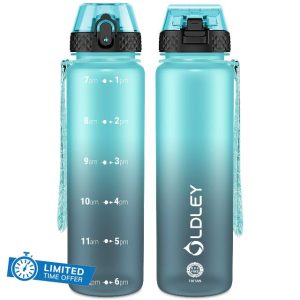 OLDLEY 1L/32oz Sports Water Bottle with Straw