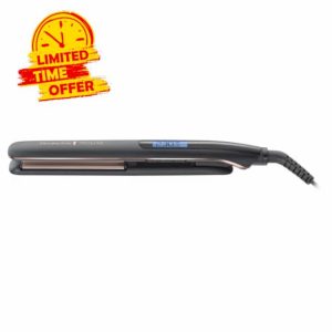 Remington Proluxe Ceramic Hair Straightener with Intelligent OPTIheat technology for heat where it matters - Pro+ setting at 185°C for healthier styling