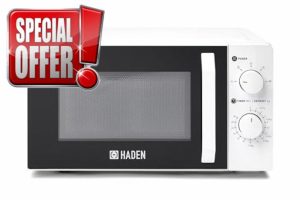 Haden 17L White Microwave Oven - 700W Easy Clean Microwave White - Manual Controls