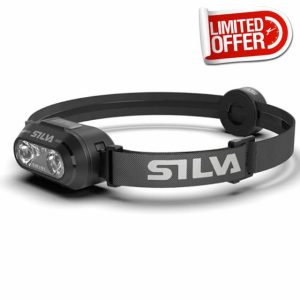 Silva Head Torch Battery Powered - Rechargeable USB-C - Smini - 53 Grams - 250 Lumen Head Lamp - 3 Brightness Levels - White and Red LEDs - Battery Indicator - for Running in Urban Areas & Outdoor            [Energy Class A]