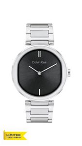 Calvin Klein Analogue Quartz Watch for Women Sensation Collection with Stainless Steel or Leather Bracelets