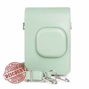 kinokoo Case for Instax Mini LiPlay Hybrid Instant Film Camera - PU Leather Camera Case for Fuji Instax Mini LiPlay to Protect Camera Carrying Case with Adjustable Shoulder Strap - Matcha Gree