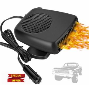 Showvigor Portable 12V Car Heater That Plug into Cigarette Lighter Windshield Defroster & Defogger 2 in 1 Fast Heating/Cooling Automobile Heater Demister Vehicle Heater Fan Suitable for All Ca