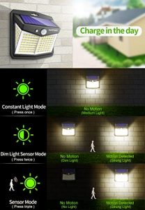 Upgraded Wireless Solar Motion Sensor Security Light 270° Solar Powered Lights IP65 Solar Wall Light for Front Door