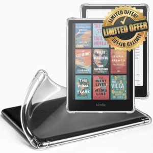 CoBak Case for 7" Amazon Kindle Paperwhite 2024 and Kindle Colorsoft Signature Edition - Transparent TPU and Corner protection Cover for Paperwhite 12th Generation