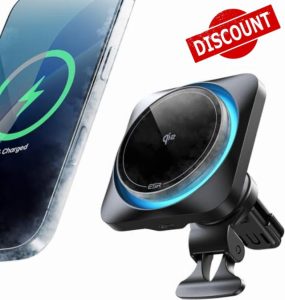 ESR for Qi2 15W MagSafe Car Mount Charger CryoBoost Phone Cooling