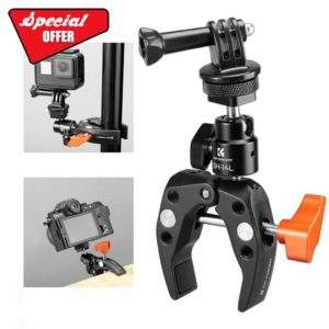 K&F Concept MS26 Super Clamp with Ball Head and Cold Shoe