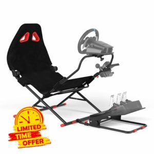 DIWANGUS UK Steering Wheel Stand Racing Simulator Cockpit with Seat Rig Foldable Racing Wheel Stand Sim Racing Cockpit for Logitech G29 G920 G923 G27 G25 T248X T248 T300RS T150 458 TX Xbox PS4 PS5