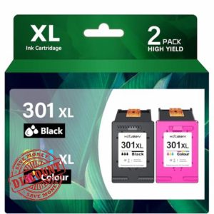 301 Ink Cartridges Combo Pack Replacement for HP 301 Black and Colour