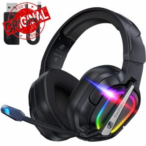 Fachixy「2024 New」FC200 Wireless Gaming Headset for PS5-2.4GHz USB Fodable Headphones with Mic - 3D Stereo Bluetooth Headset with 50Hrs Battery Life