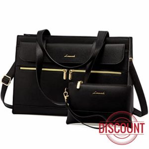 LOVEVOOK Laptop Bags for Women 17.3 Inch Ladies Work Bags Large Tote Bag with Laptop Compartment Designer Handbag Stylish PU Leather Briefcase for School Shoulder Bag for Office Business