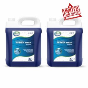 JOVS Screenwash 2 x 5L Concentrate - Powerful De-Icer & Windscreen Cleaner (-24°C) | All-Season Antifreeze Screenwash for Cars