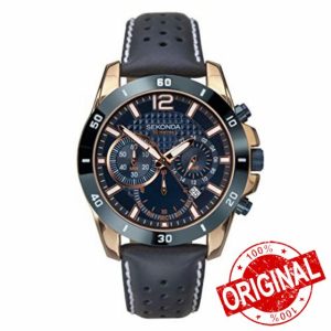 Sekonda Mens Solo 44mm Sport Chronograph Quartz Watch with Date Window 50m Water Resista