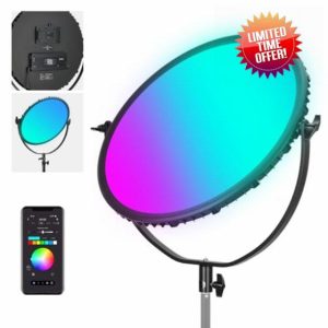 Neewer 18" RGB LED Round Panel Video Light with APP Control