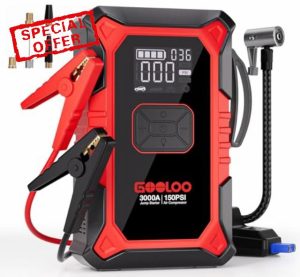 GOOLOO A3 Jump Starter with Air Compressor