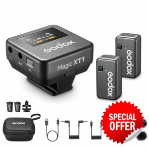 GODOX Magic XT1 2.4G Wireless Microphone with Noise Reduction Compatible with Camera Smartphone/USB-C/Lightning
