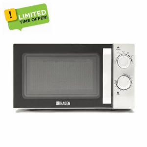 Haden 20L White Microwave - 800W Compact Countertop Microwave Oven with 6 Power Levels