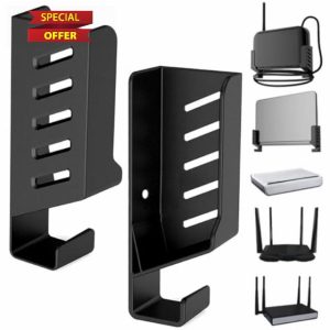 Bamyli 2 Pcs Universal Wall Mount for Routers/TV Box/Laptop/Network Switches/Modems