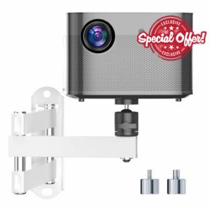 suptek Foldable Projector Wall Mount Universal Adjustable Wall Projector Mount 1/4" M4 M6 Screw Size
