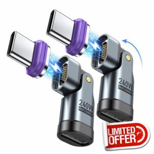 AUFU 240W USB C to USB C Magnetic Adapter [2Pack]