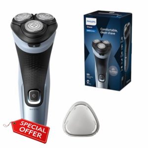 Philips Electric Shaver Series 3000X - Wet & Dry Electric Shaver for Men in Celestial Blue