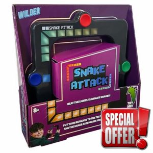 Snake Attack - Handheld Electronic Light up Game. 3 Game Play Modes. On the go fun! Addictive fidget toy!