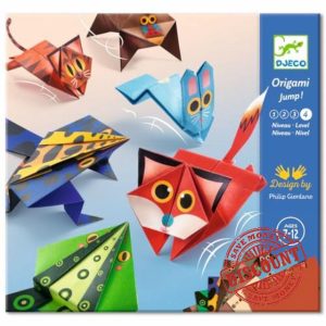 Djeco DJ08702 Origami Jumping Animals - 24 Origami Sheets