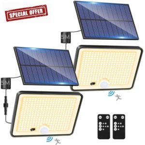 LOTMOS 2 Pack Solar Lights Outdoor