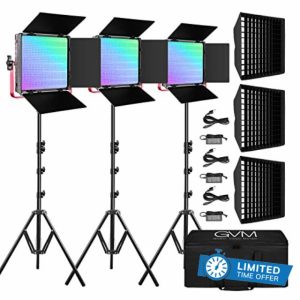 GVM 1200D RGB LED Panel Video Light with Softbox Kit