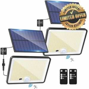 LOTMOS 2 Pack Solar Lights Outdoor