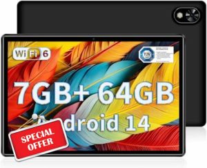 DOOGEE U9 2024 Newest Android 14 10" Tablet 7GB RAM+64GB ROM 1TB TF