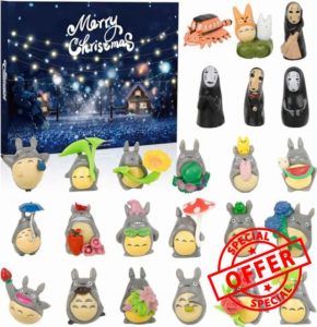 Cute Advent calendar Anime 2024 for Kiids - 24 Days of Minifigures Toys to Christmas Countdown Calendar - Cute Cartoon Xmas Gift Collection for Girls Boys Teens Adults Fans
