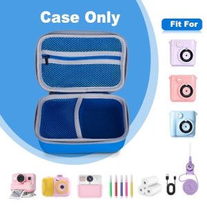 Hard Storage Case with Inner Pocket for Girls Boys Toys Gift- Case Only (Blue)