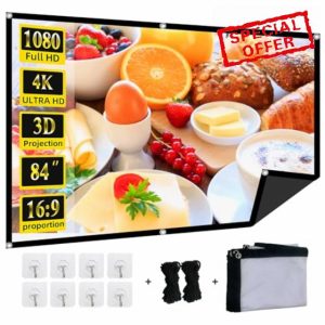 Foldable 84-inch Projector Screen