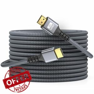 looyotul 4k Hdmi Cable 20m Ultra High Speed HDMI 2.0 Cable 4K@60HZ 3D ARC Gold Plated Connector Ethernet Audio Video Return HDMI Cord for UHD TV Monitor Laptop Xbox PS4/PS5 ect.(Silvery)