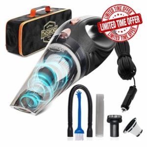 Miloll Car Vacuum Cleaner Handheld - Portable Handheld Mini Car Hoover W/ 16ft Cord