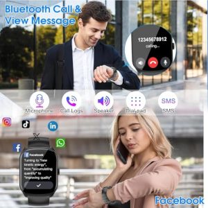1.95" Curved Screen Smartwatch with Heart Rate Sleep Monitor