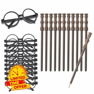 Party Supplies Kit - Black Glasses with Round Frame No Lenses