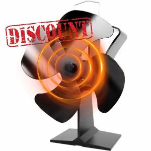 TOMERSUN 4 Blades Stove Fan Heat Powered Wood/Log Burner Fan Eco Friendly Heat Circulation for Wood/Log Burner/Fireplace