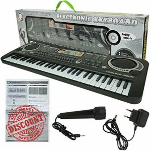 Electronic Keyboards Kids Piano Keyboard 61 Keys Electronic Keyboard Piano Musical Toys for Girls Boys with Microphone Musical Instrument Piano Toy Digital Piano Birthday Gifts for Kid UK Sales