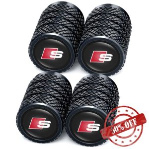 for Audi S Line Alloy Tyre Valve Caps